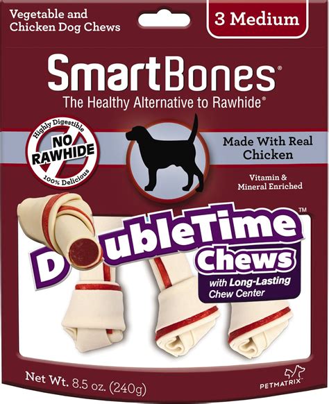 Smartbones Medium Doubletime Chicken Chews Dog Treats 3 Pack