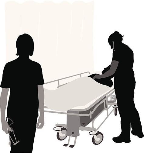 140 Patient Hospital Bed Silhouette Stock Illustrations Royalty Free