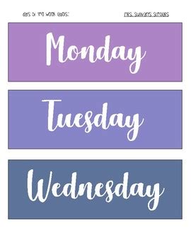 Days Of The Week Labels Free Printable Printable Templates SexiezPicz