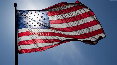 Wallpaper Red American Flag Usa Patriotic Flag Of The United