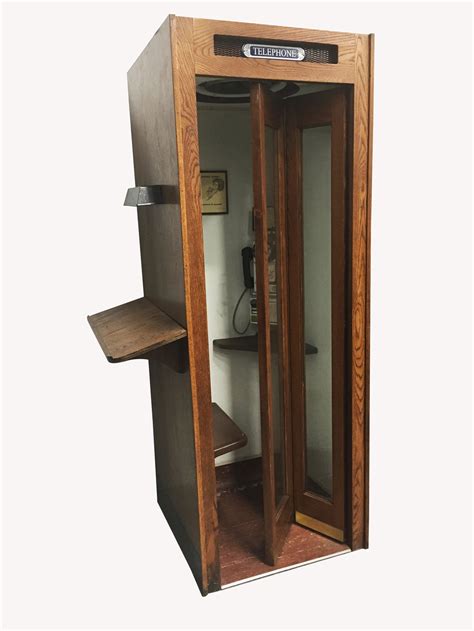 1930s 40s Bell Telephone Wooden Phone Booth