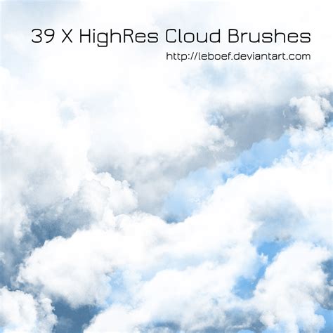 39 Cloud Brushes Photoshop Brushes