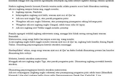 Kumpulan Contoh Contoh Teks Pranatacara Sekolah Bahasa Jawa Filtrujillo Com