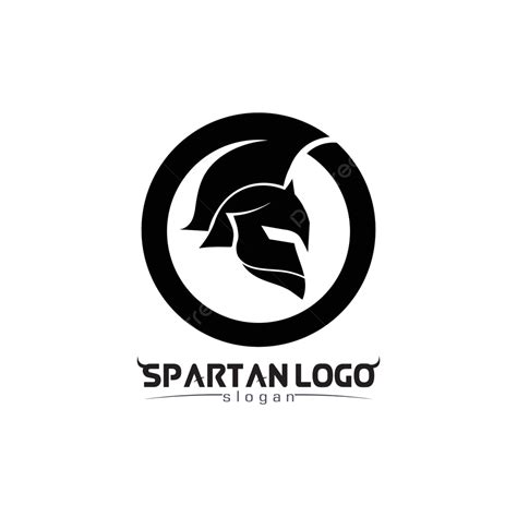 Black Spartan Logo With Gladiator Helmet And Vectordesigned Black Head