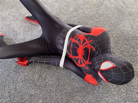 spider man cosplay zentai costume superhero character spandex lycra bodysuit cosplayer