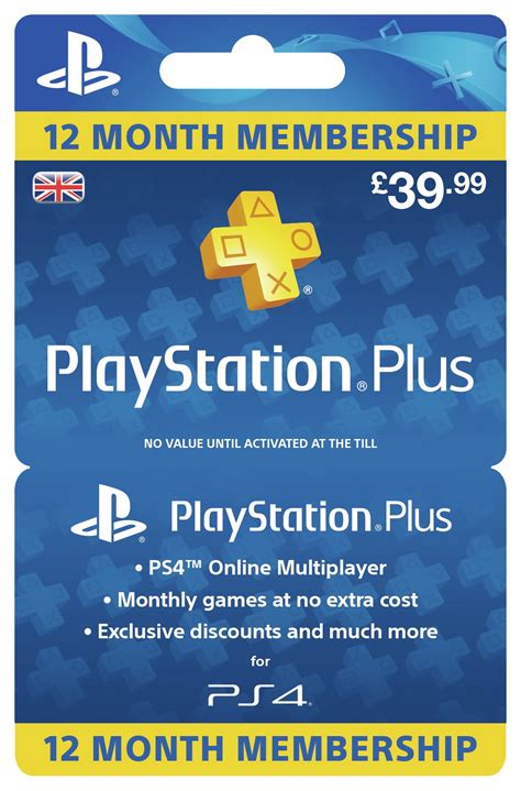 Playstation Plus 12 Month Membership Psn