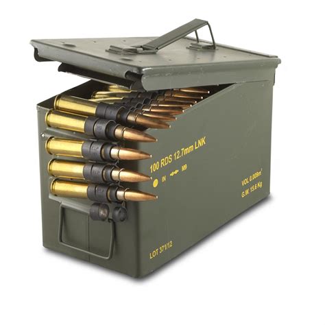 100 Rounds Cbc 50 Bmg 660 Grain Fmj Linked Ammo 292187 50 Bmg Ammo