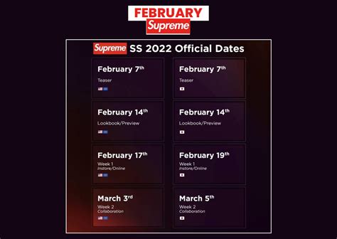 Supreme Springsummer 2022 Dates Sneaker News