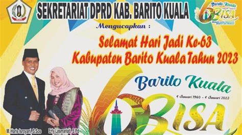 Sekretariat Dprd Barito Kuala Mengucapkan Selamat Hari Jadi Ke Kabupaten Barito Kuala Tahun