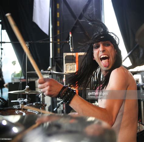 Drummer Christian Cc Coma Of Black Veil Brides Performs During The