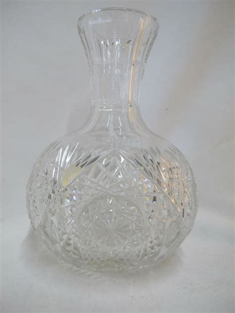 American Brilliant Period Abp Antique Cut Glass Carafe Decanter Vase Ebay