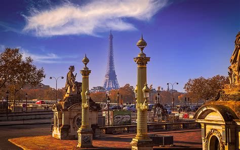Photo Paris Eiffel Tower France Cities 1920x1200
