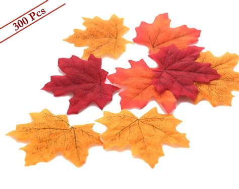 Artificial Maple Leaves Merrynine Autumn Fall Leaves Bulk Assorted