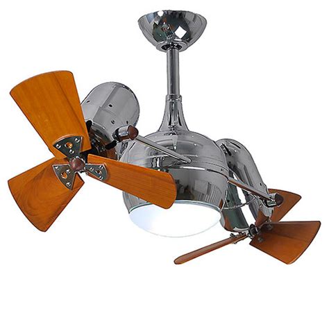 Measures 14.25'' from the ceiling to the lowest point of the fan with the included 6 downrod. 40" Dual Head Wood Blade Ceiling Fan - Shades of Light