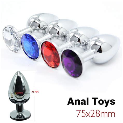 Stainless Steel With Crystal Jewelry Metal G Spot Stimulating Anal Toys Butt Plug Booty Beads
