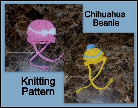 Posh Pooch Designs Dog Clothes Chihuahua Beanie Hat Knitting Pattern Posh Pooch Designs