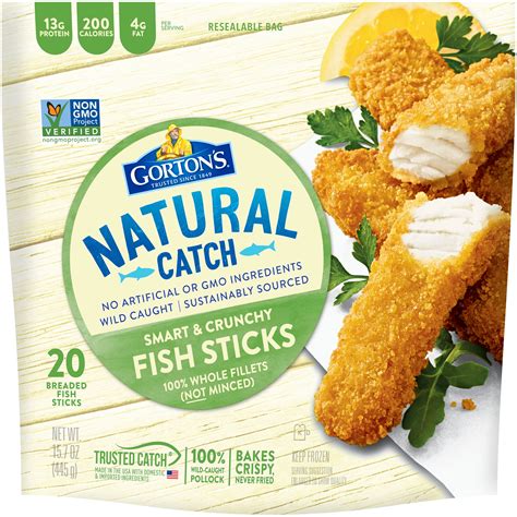 Gortons Crunchy Breaded Tilapia Fish Sticks Servings