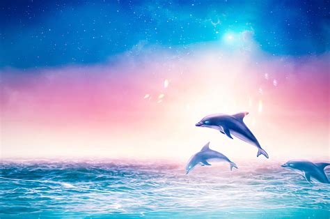 Dolphin Image Colorful Dolphin Wallpaper 2560x1700 29567