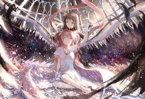 Anime Anime Girls Mahou Shoujo Madoka Magica Kaname Madoka Akemi Homura Wallpapers HD