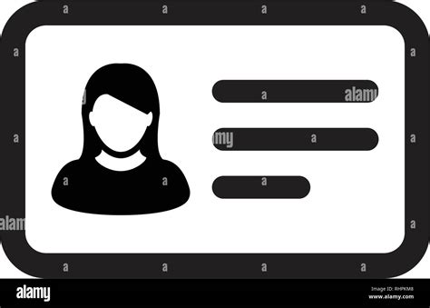 Id Card Icon Vector Female User Person Profile Avatar Symbol In Flat