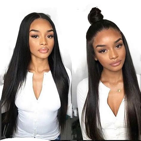 Amazon Com Oulaer Hair A Glueless Lace Front Human Hair Wigs Natural