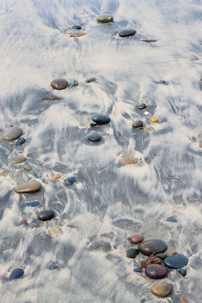 Free Photo Pebble On Sandy Beach And Stones