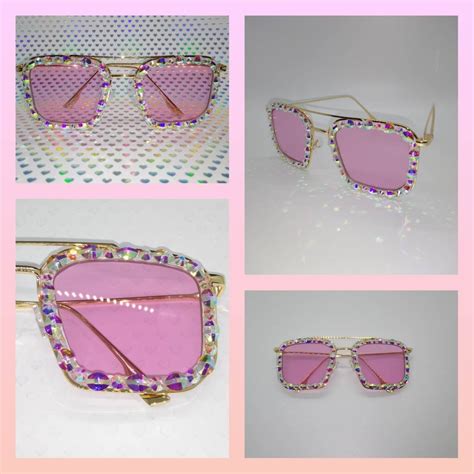 ab crystal rhinestone sunglasses fashion sunglasses bling etsy