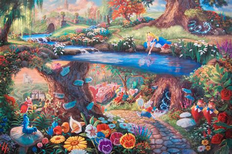 Thomas Kinkade Disney Canvas Artwork Canvas Painting Images Disney