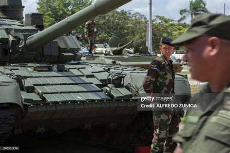 A Russian Made T 72b1 Main Battle Tank Purchased By Nicaragua Is