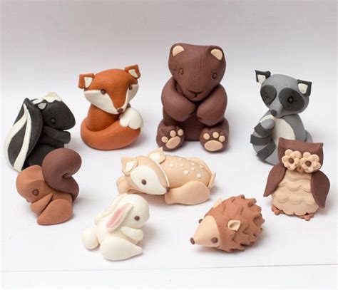 They are funny while still being elegant enough for any formal affair. READY TO SHIP! Fondant woodland cake toppers | Woodland cake, Woodland cake topper, Fondant animals