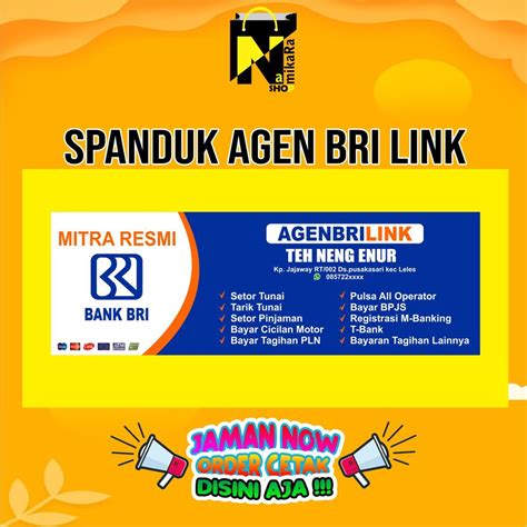 Jual Banner Spanduk Backdrop Brilink Banner Brilink Spanduk Agen