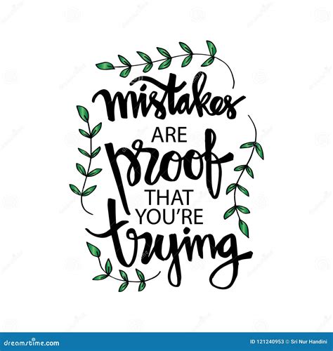 Mistakes Are Proof That You Re Trying Stock Illustration