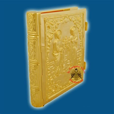 Holy Apostle Book Cover Sculptured Medium Size 19x25x5cm Gold Plated