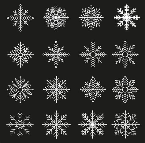 White Snowflakes Set 570459 Vector Art At Vecteezy