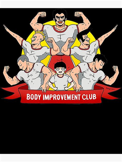 Mob Psycho 100 Body Improvement Club Poster For Sale By Darciearrow