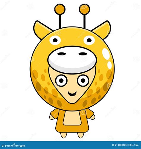 Cute Little Giraffe Costume Stock Vector Illustration Of Costume