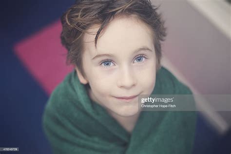 Young Boy After Bath High Res Stock Photo Getty Images