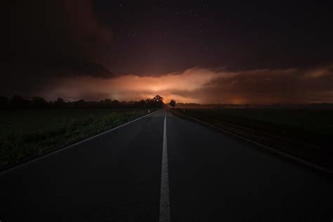 1336x768 Empty Road Moon Light And Sunset Hd Laptop