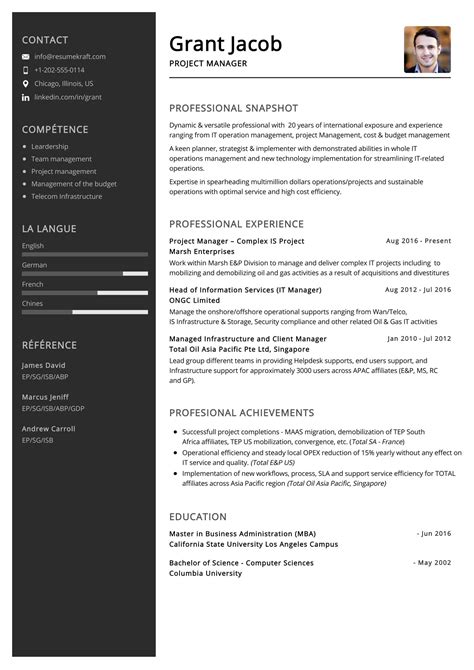project manager resume sample resumekraft