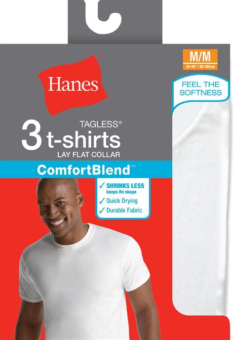 Hanes Mens 3 Pack Comfortblend T Shirts