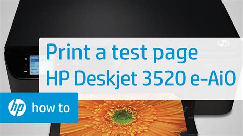 Printing A Test Page Hp Deskjet 3520 E All In One Printer Hp Youtube