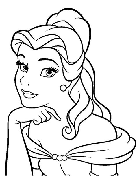 belle coloring page     collection  beautiful belle coloring page whi disney