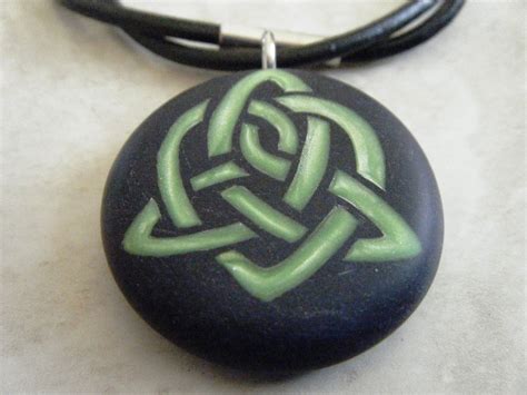 Celtic Symbol For Sisterhood Hand Carved On A Midnight Blue