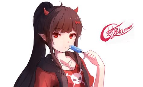 Anime Girls With Black Hair And Red Eyes Pin On Characters I Guess