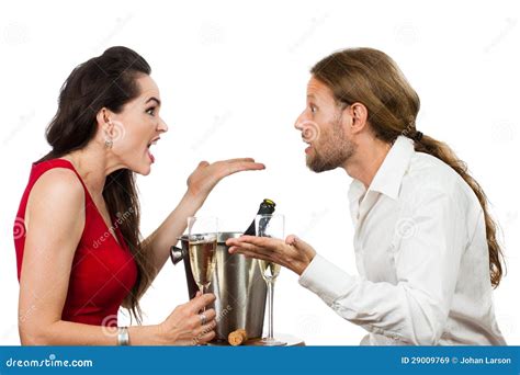 Couple On A Date Arguing Stock Image Image Of Background 29009769