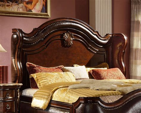 Buy Mcferran B3000 California King Sleigh Bedroom Set 3 Pcs In Cherry