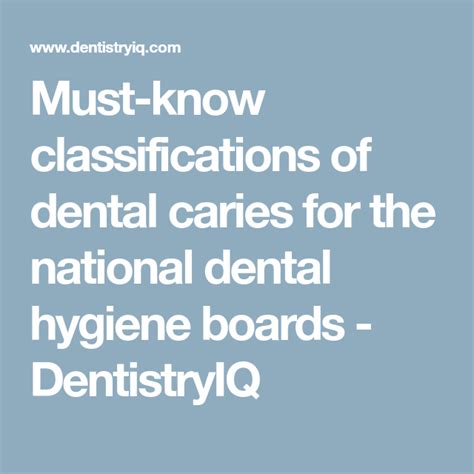 Must Know Classifications Of Dental Caries For The National Dental