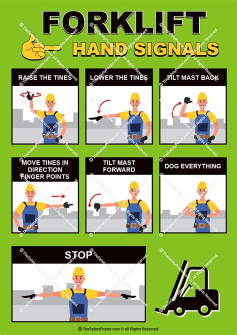 Forklift Hand Signals Forklift Safety Warehouse Safety Transportation Safety Forklift