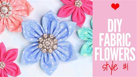 How To Make Fabric Flowers Quick And Easy Tutorial Youtube