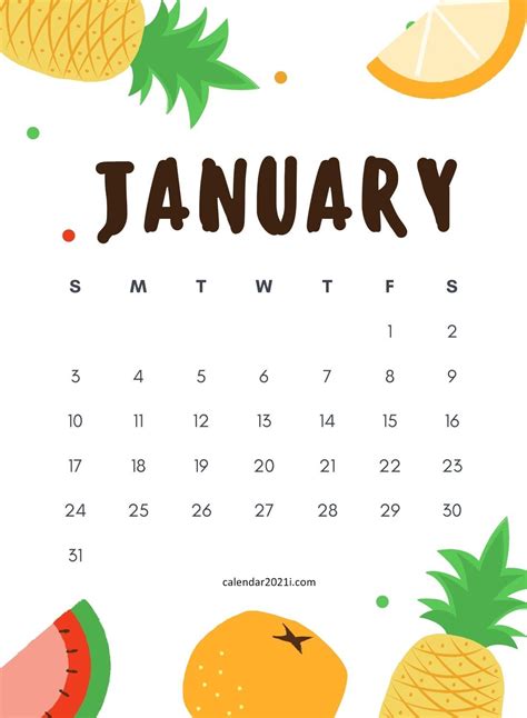 January 2021 Calendar Printable Wallpaper Floral Holidays And More